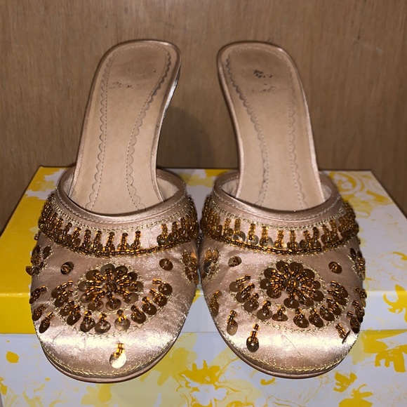 Gorgeous Gold Embellished Heels - Picture 3 of 11